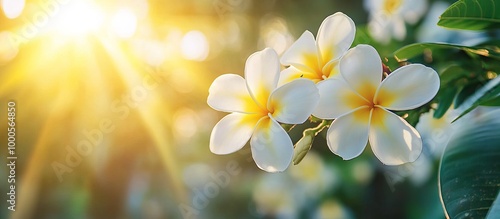 White Flowers in the Sunlight