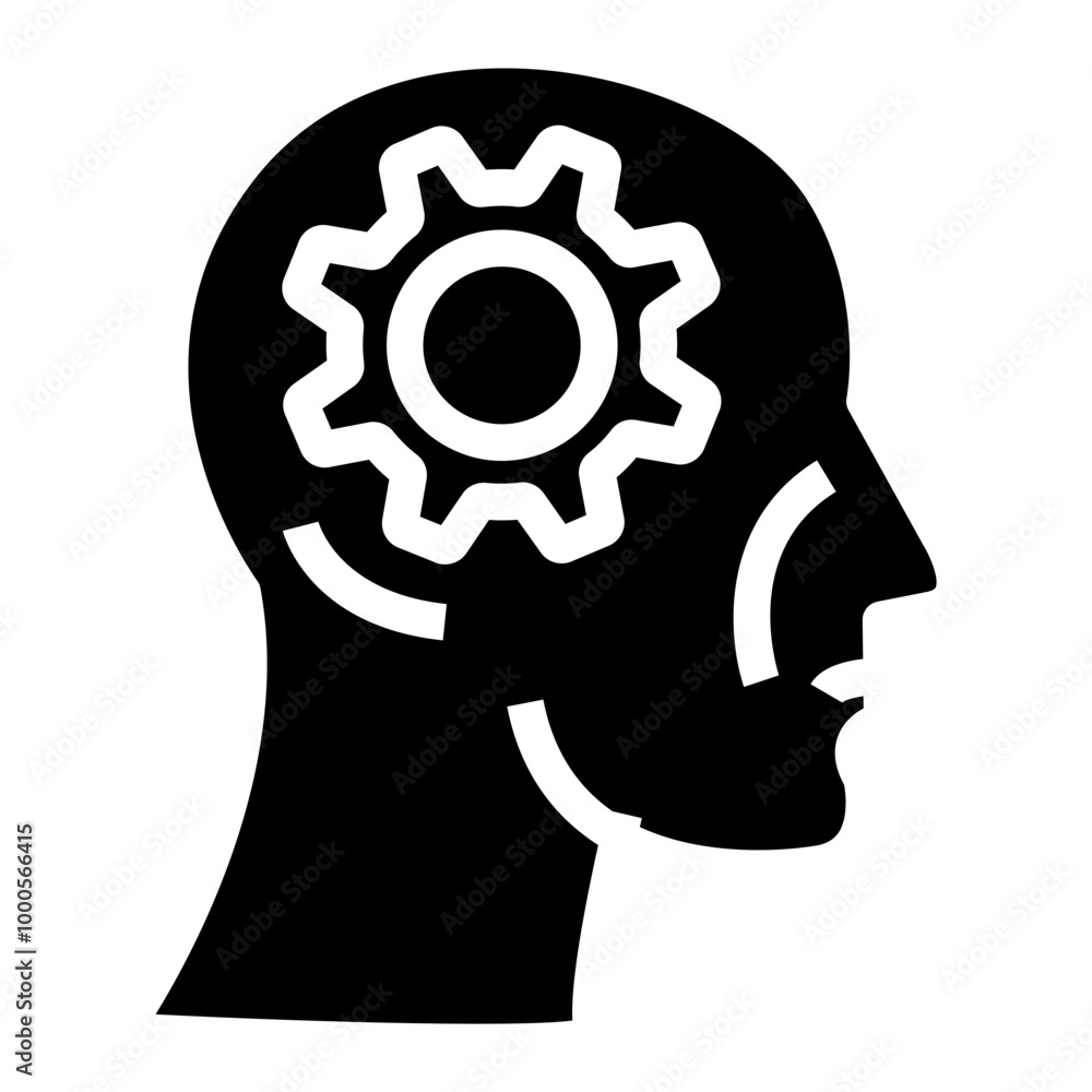 Mental Health icon on glyph style Mental Health icon on glyph style