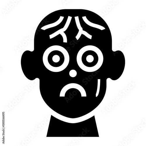 Mental Health icon on glyph style