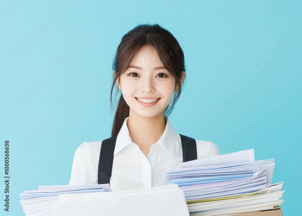A poised 2yearold professional in a crisp white shirt and suit, exuding confidence while holding important documents. A poised 2yearold professional in a crisp white shirt and suit, exuding confidence while holding important documents.
