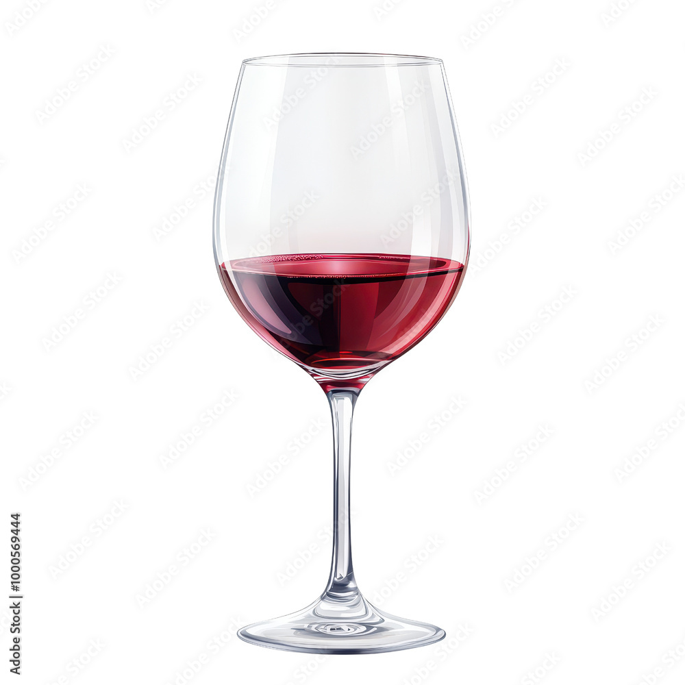 Elegant red wine glass filled with rich wine, perfect for a sophisticated dining experience or celebration. Elegant red wine glass filled with rich wine, perfect for a sophisticated dining experience or celebration.