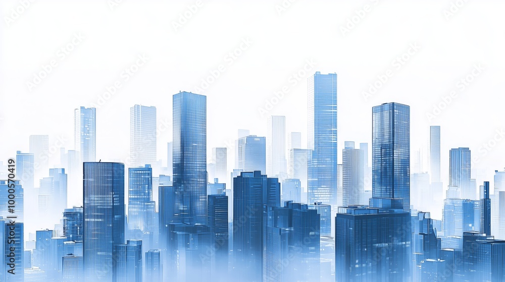 Abstract Minimalist Representation of Modern Cityscape Abstract Minimalist Representation of Modern Cityscape