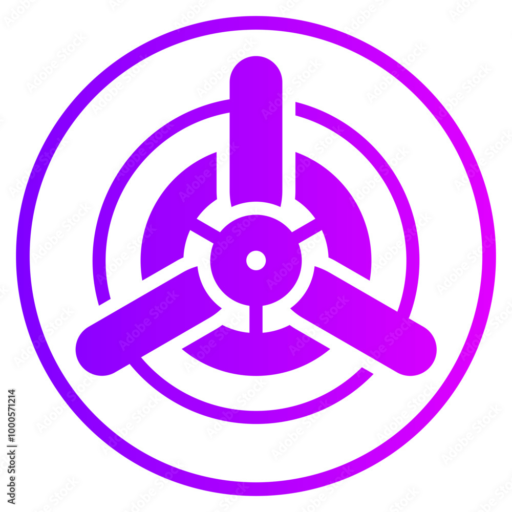 airplane propeller gradient icon airplane propeller gradient icon