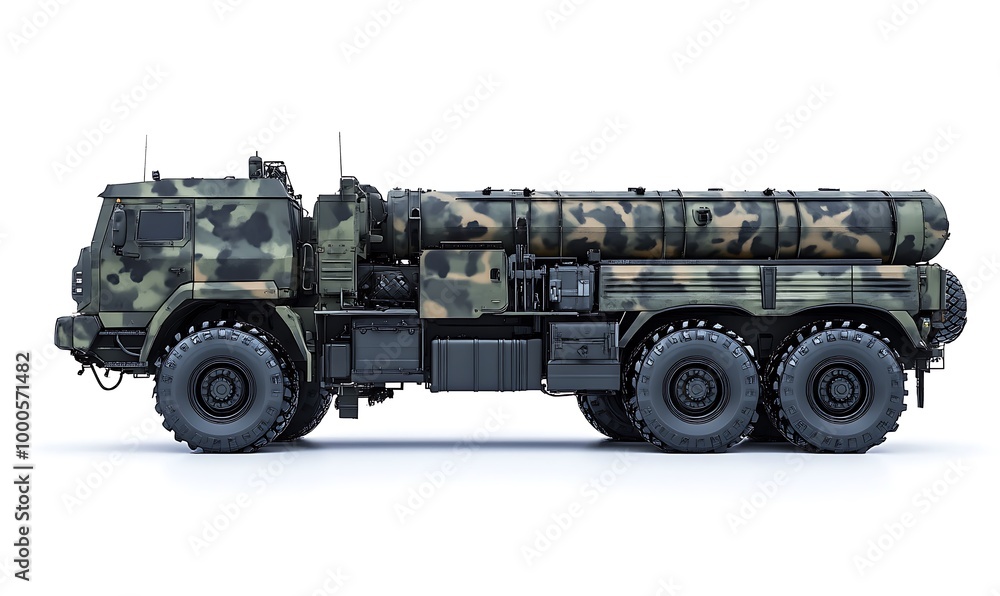 Military Truck with Camouflage Pattern Military Truck with Camouflage Pattern