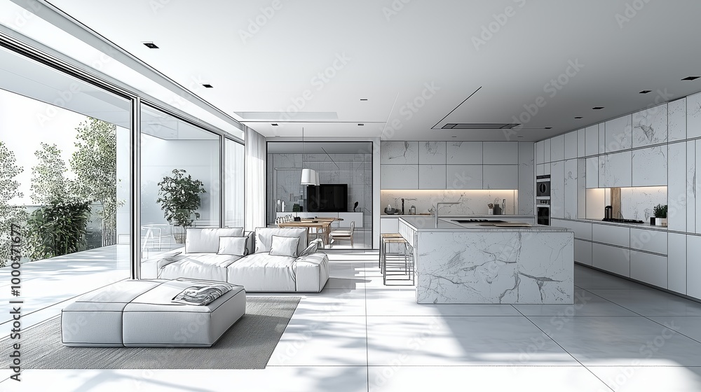 Modern Minimalist Living Room Design with Natural Light Modern Minimalist Living Room Design with Natural Light