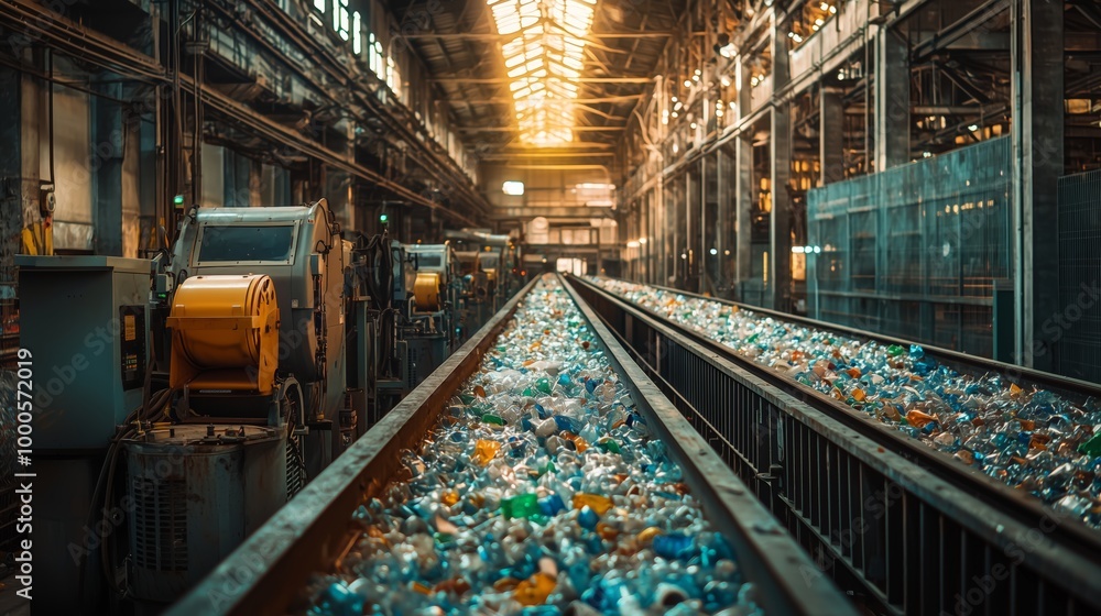 Plastic Recycling Plant with Processing Machines Plastic Recycling Plant with Processing Machines