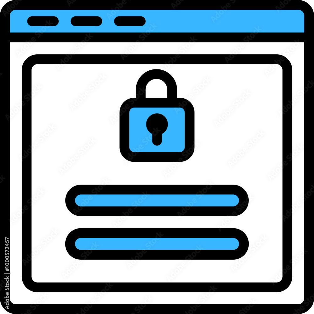 Account Login Blue Icon Design Vector Account Login Blue Icon Design Vector