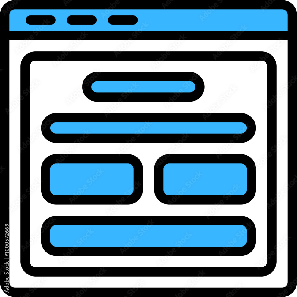 Web Design Blue Icon Design Vector Web Design Blue Icon Design Vector