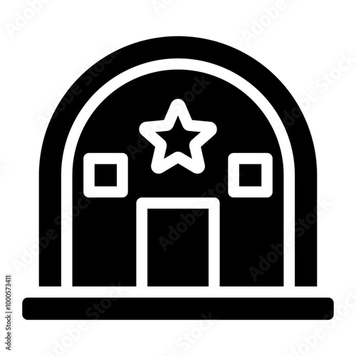military camp glyph icon