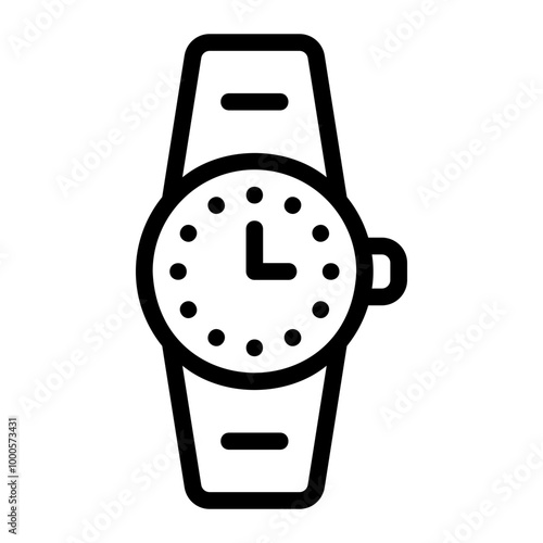 wristwatch line icon
