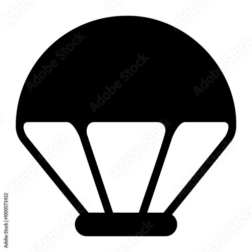 parachute glyph icon