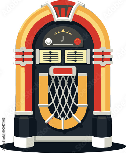 vector converted image of a jukebox, music player.