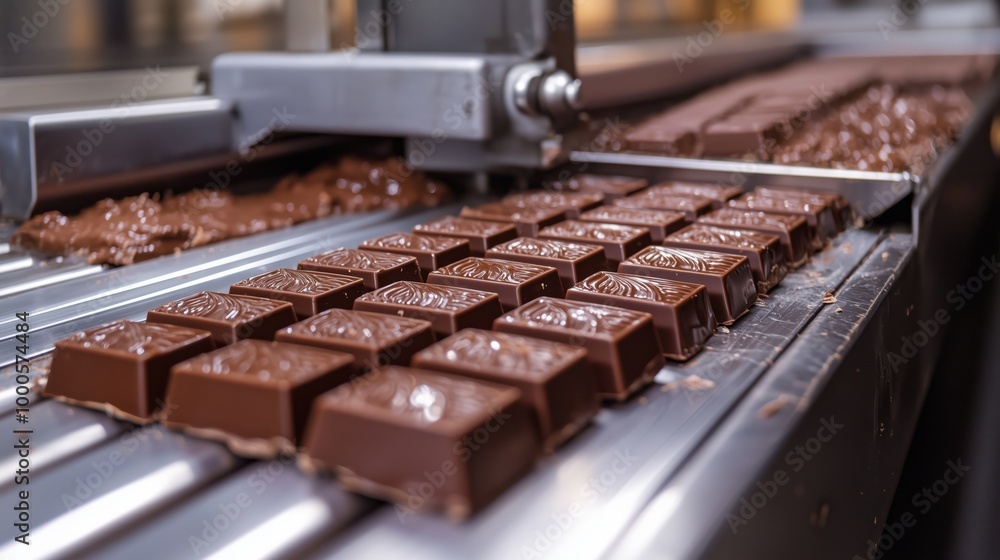 Chocolate Bar Production Line in Factory Chocolate Bar Production Line in Factory
