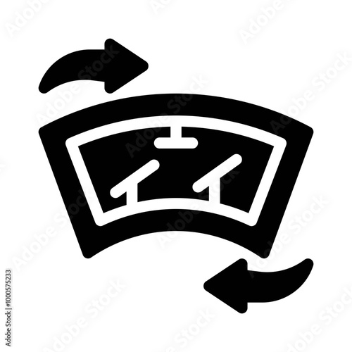 wiper blades glyph icon