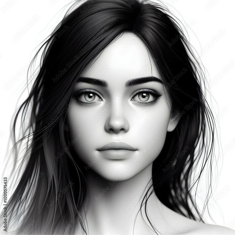 Fototapeta premium abstract portrait of a woman