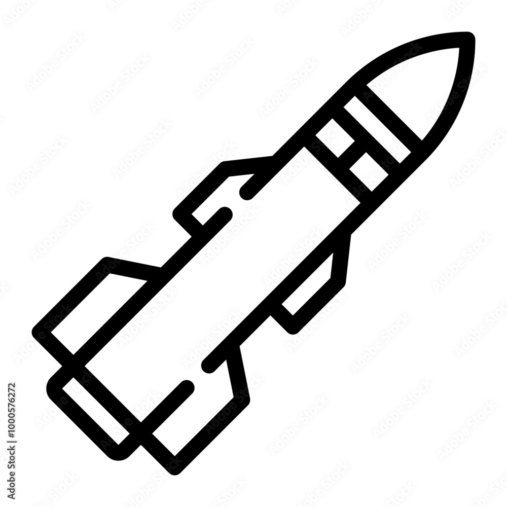 missile line icon