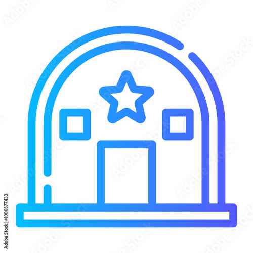 military camp gradient icon