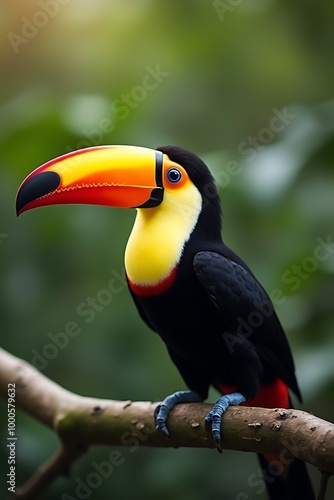 High Quality Toucans Bird on a branch, Natural Birds Animals Photoshoot, Macro Photography