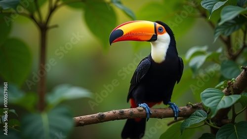 High Quality Toucans Bird on a branch, Natural Birds Animals Photoshoot, Macro Photography