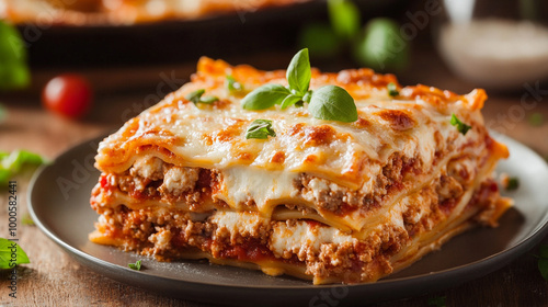 delicious lasagna slice