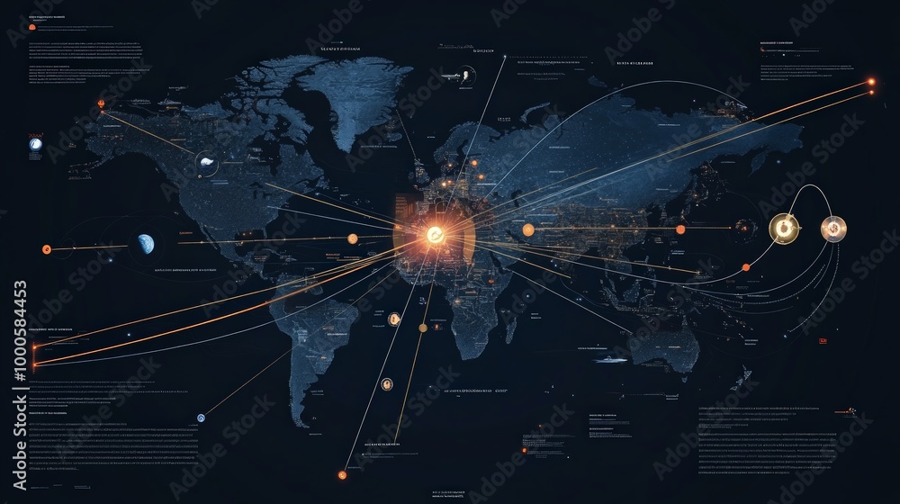 Global Space Launch Map featuring major spaceports, leading countries in space exploration, icons for space agencies, launch trajectories, and highlights of significant missions and achievements Global Space Launch Map featuring major spaceports, leading countries in space exploration, icons for space agencies, launch trajectories, and highlights of significant missions and achievements