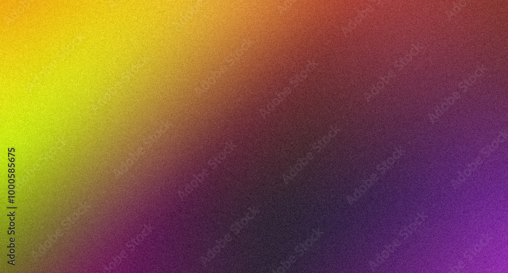 Obraz premium Teal yellow green purple dark grainy color gradient background retro noise texture effect web banner header backdrop design