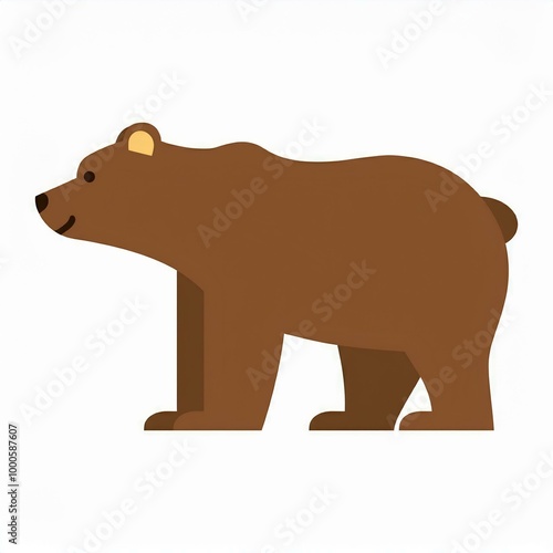 brown bear illustration isolated on a white background