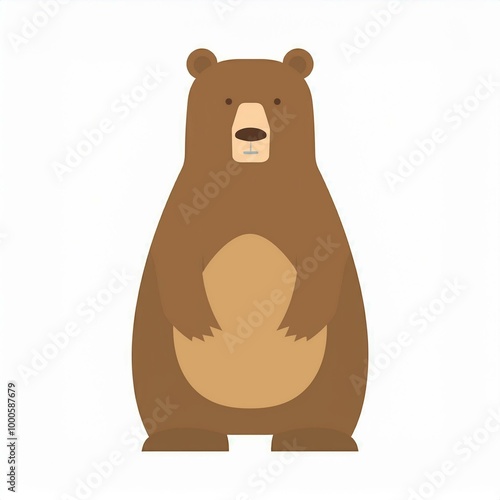 brown bear illustration isolated on a white background