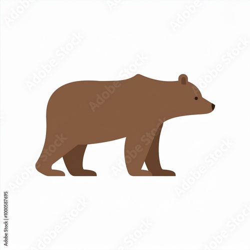 brown bear illustration isolated on a white background