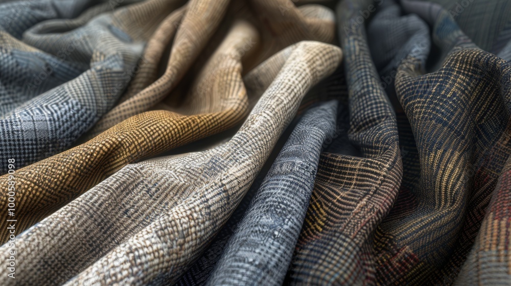 Cozy Autumn Plaid Textiles in Earthy Tones Cozy Autumn Plaid Textiles in Earthy Tones