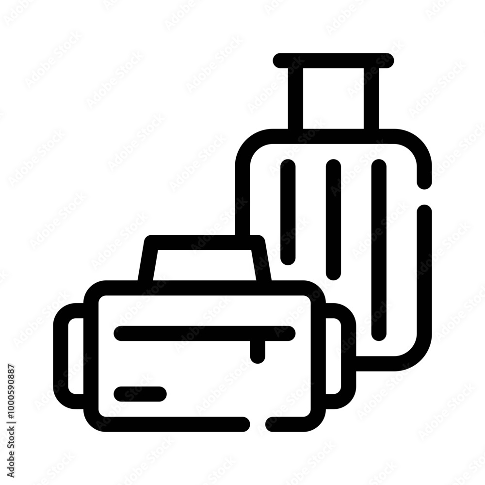 travel bag line icon travel bag line icon