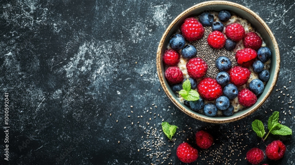 Healthy Overnight Oats with Fresh Berries and Mint Healthy Overnight Oats with Fresh Berries and Mint
