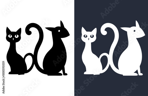 Cat vector silhouette