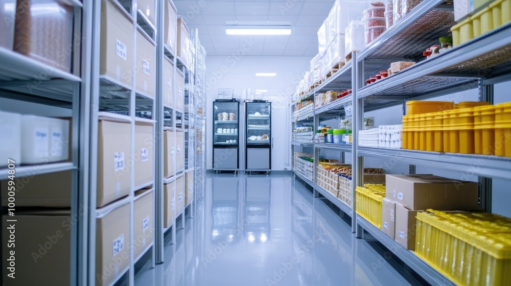 Neat Storage Area for Raw Ingredients in Compliance Standards Neat Storage Area for Raw Ingredients in Compliance Standards