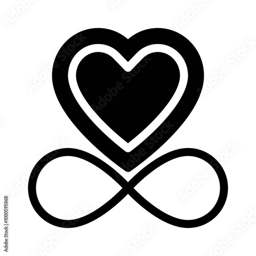 Infinity Heart glyph icon