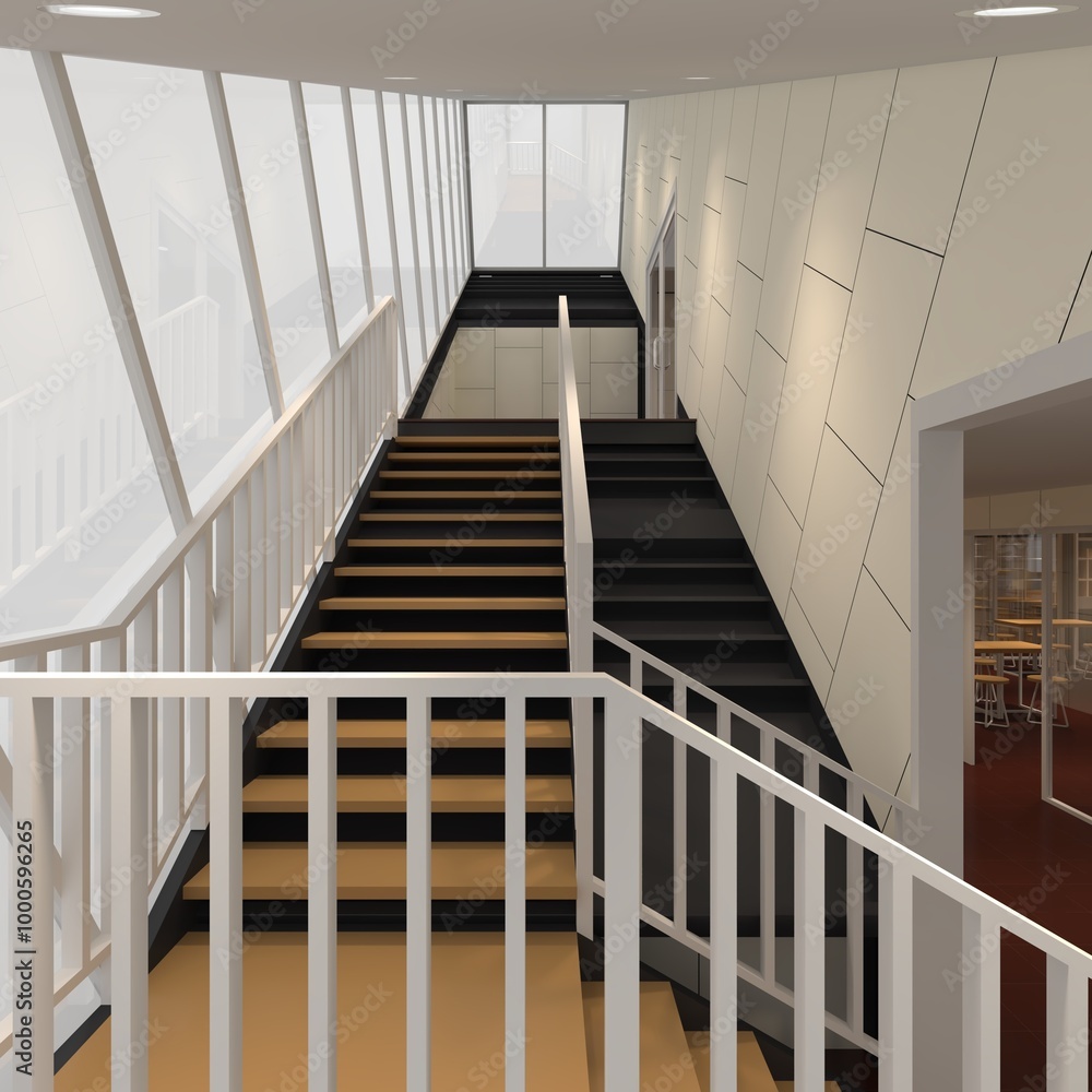 Fototapeta premium 3d render container cafe coffee