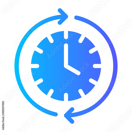 working time gradient icon