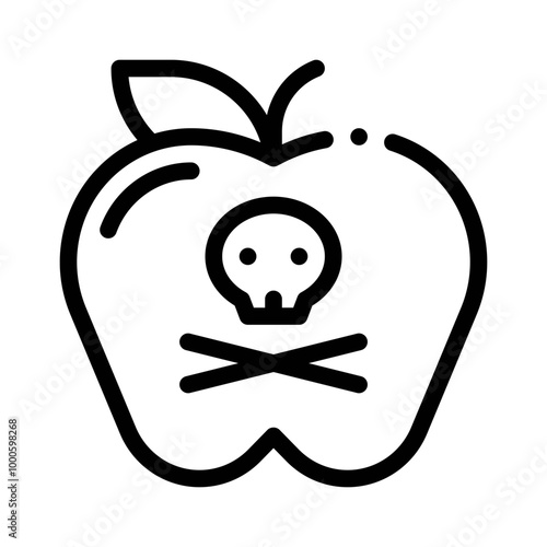 Poisoned Food line icon