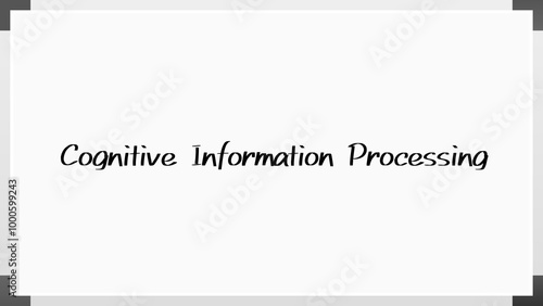 Cognitive Information Processing のホワイトボード風イラスト