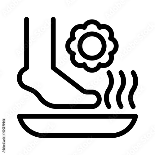 Foot Spa line icon