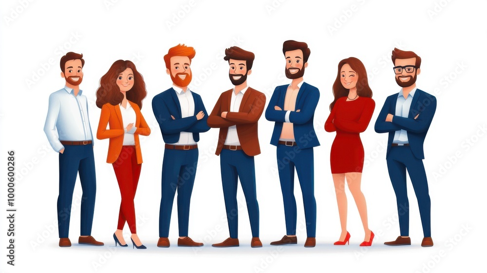 Obraz premium Diverse Team of Professionals in Corporate Setting
