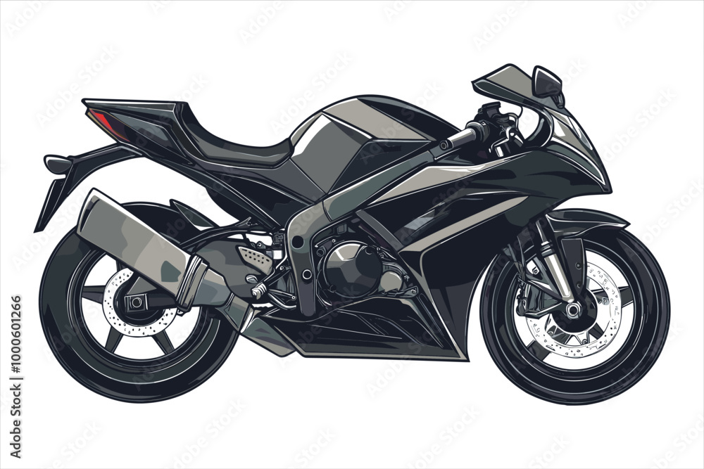 Classic motorcycle vector illustration. Motor bike for logo, biker club emblem, sticker, t shirt design print Classic motorcycle vector illustration. Motor bike for logo, biker club emblem, sticker, t shirt design print