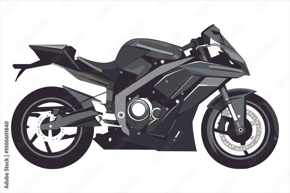 Classic motorcycle vector illustration. Motor bike for logo, biker club emblem, sticker, t shirt design print Classic motorcycle vector illustration. Motor bike for logo, biker club emblem, sticker, t shirt design print