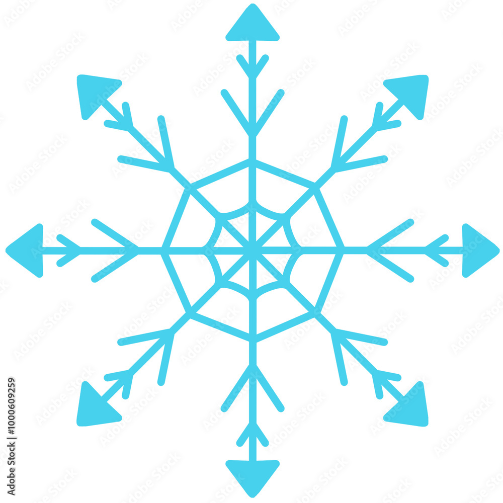 set of snowflakes set of snowflakes