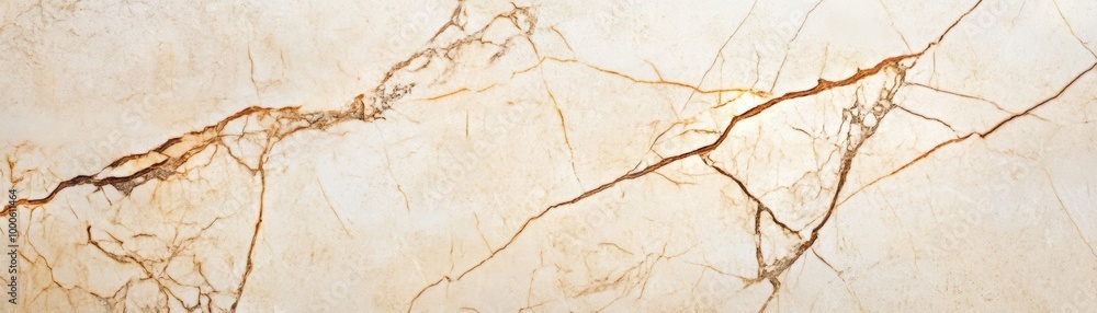 Fototapeta premium Beige Marble Texture with Golden Veins Natural Stone Background for Interior Design