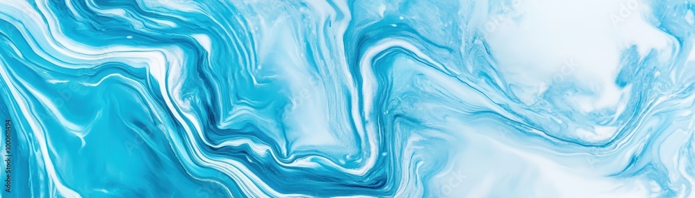 Obraz premium Abstract Swirling Blue and White Marble Texture Background for Spa Wellness and Design