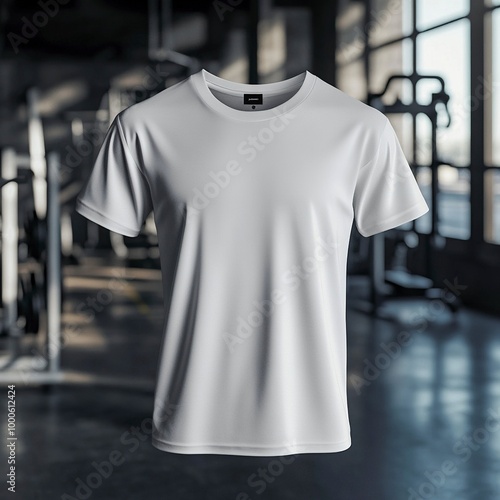 white t-shirt fabric gym mockup.generative ai photo