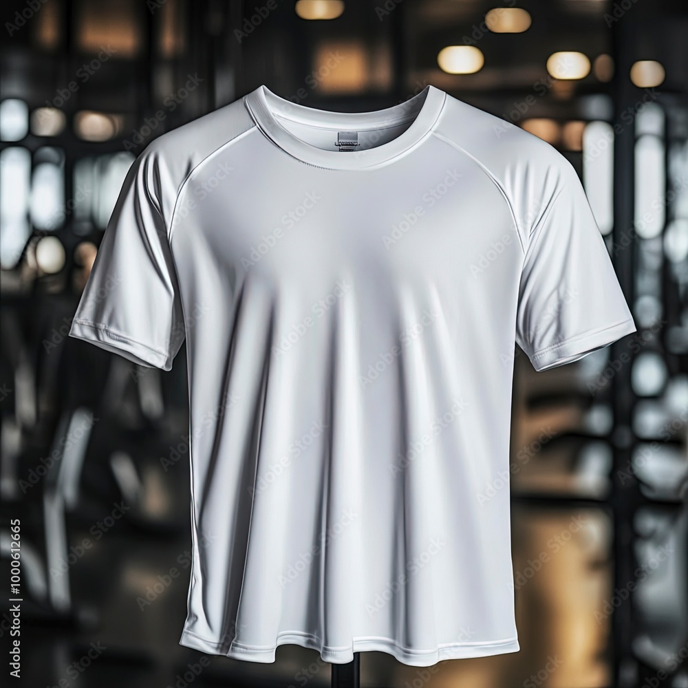 white t-shirt fabric gym mockup.generative ai white t-shirt fabric gym mockup.generative ai