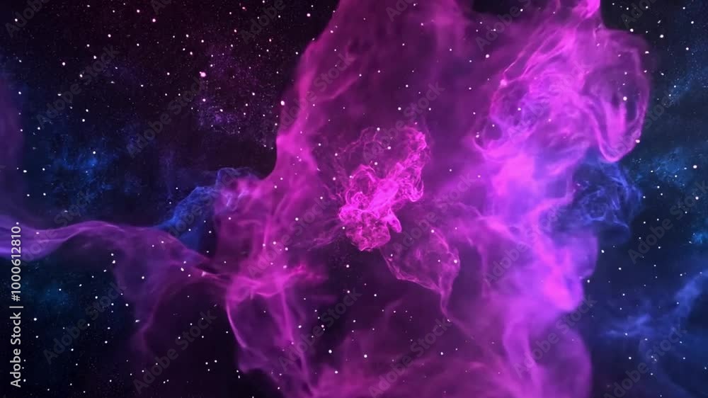 Cosmic Purple Nebula in Deep Space Cosmic Purple Nebula in Deep Space