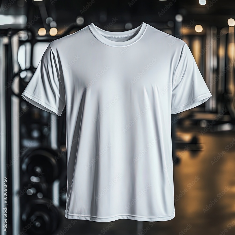 white t-shirt fabric gym mockup.generative ai white t-shirt fabric gym mockup.generative ai